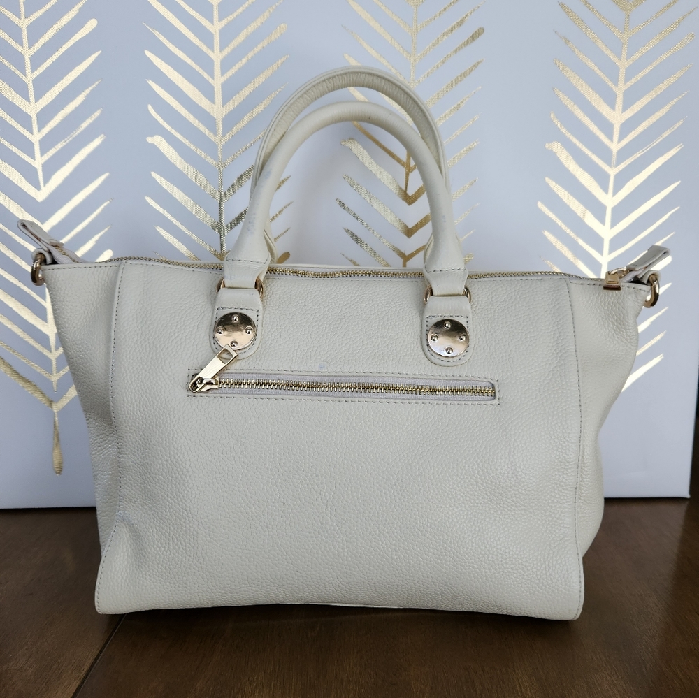 Onna Ehrlich Leather Satchel Ivory - Picture 4 of 13